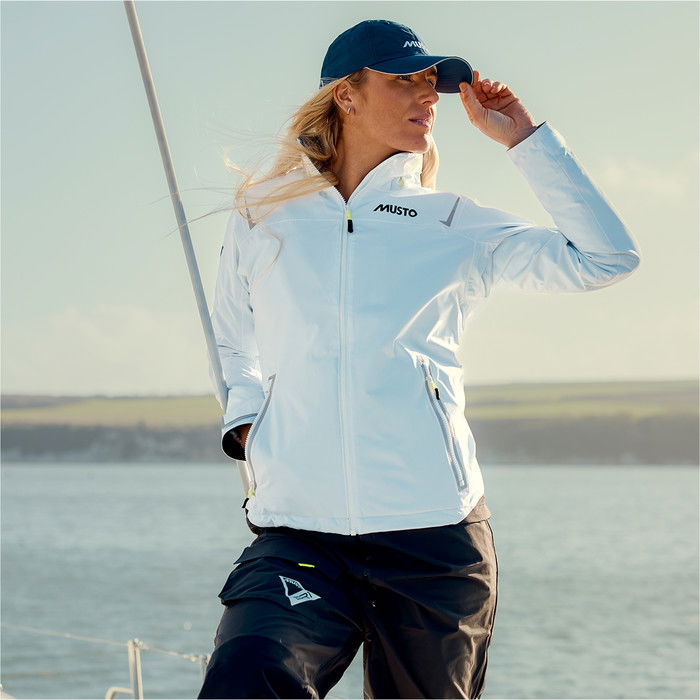 2024 Musto Para Mujer Br1 Chaqueta De Vela Solent 82404 - Blanco